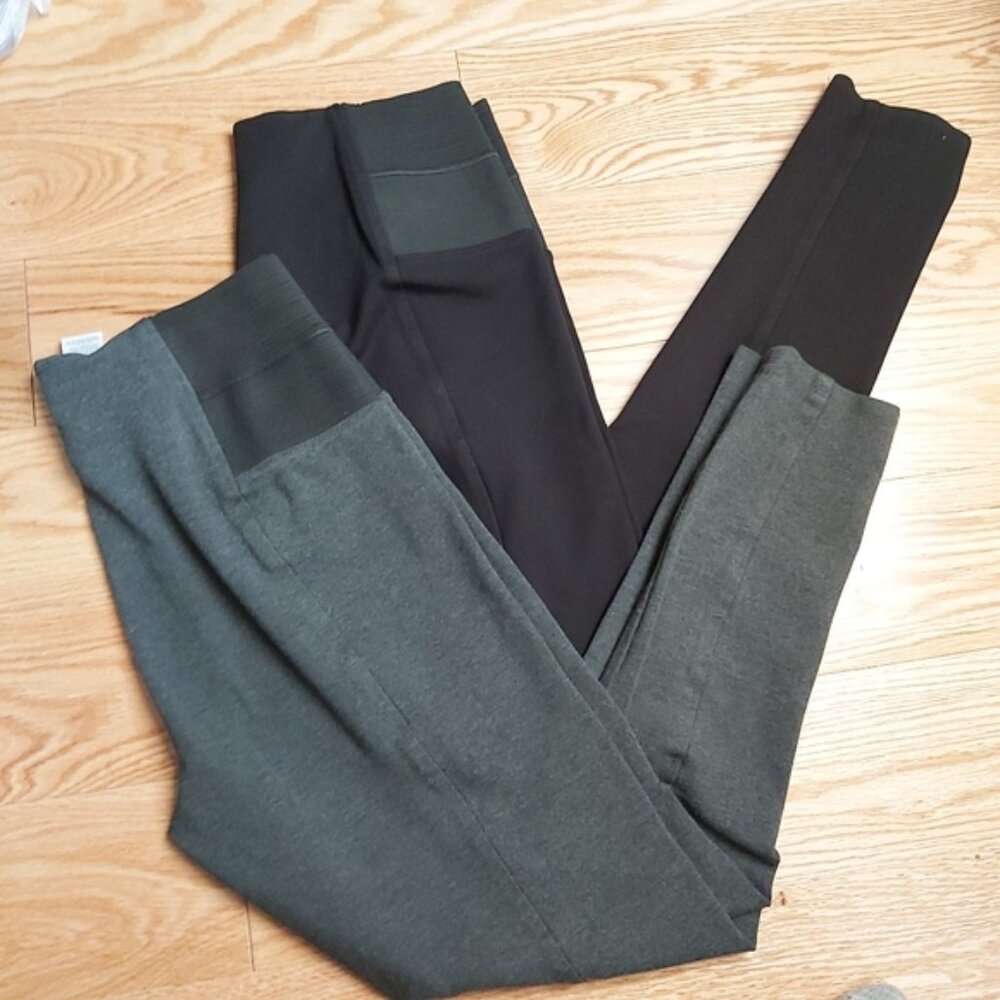 2x Dynamite Women thick leggings - Black and Charcoal size XS